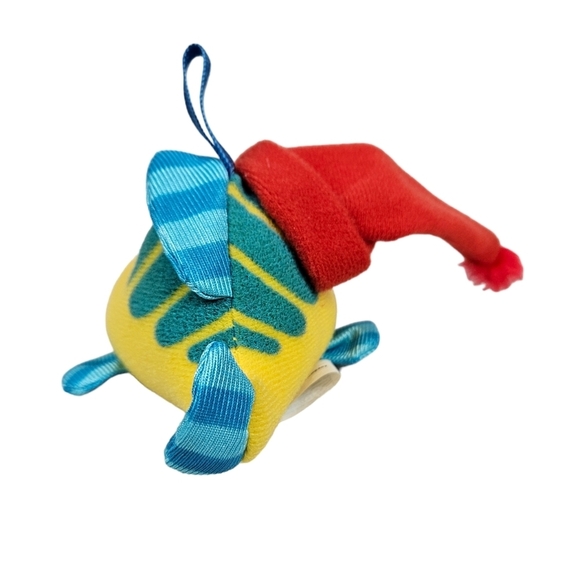 Vintage McDonald's Disney‎ Little Mermaid Flounder Plush Christmas Ornament - Picture 4 of 9